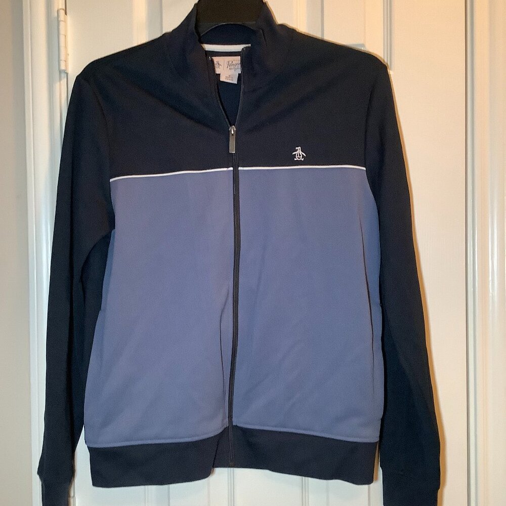 Penguin by Munsingwear Men Blue Zip up Sweatshirt